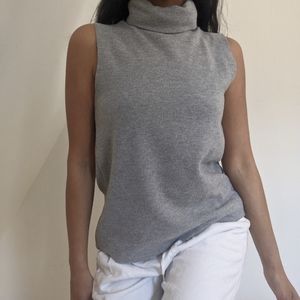 Zara sleeveless grey turtleneck